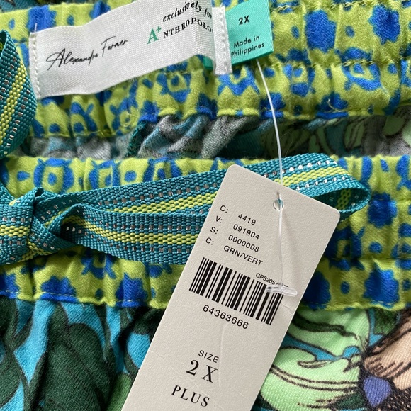 Anthropologie Alexandra Farmer Secret Garden Flannel Pajama Pants NEW - Picture 3 of 8